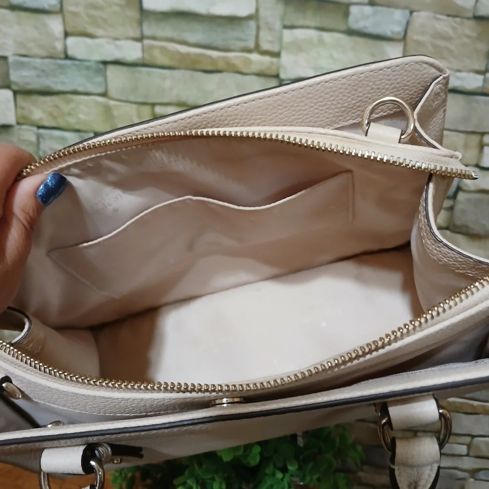 KATE SPADE Cream/Taupe Satchel Bag Mulberry Street - Picture 6 of 8